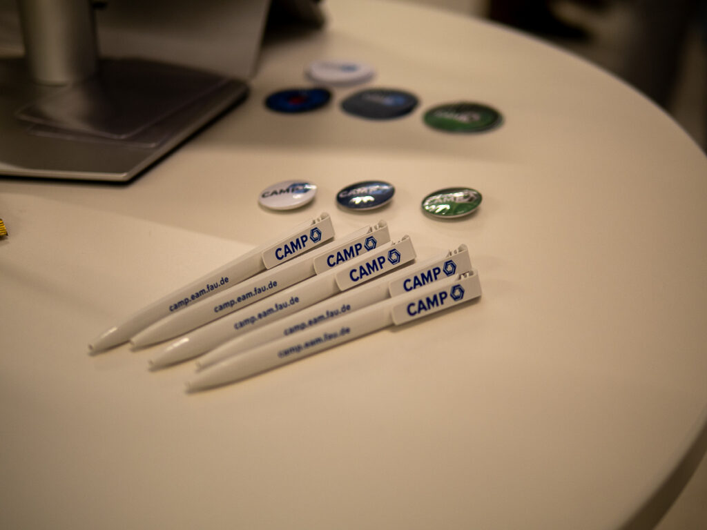 CAMP pens at the CAMP booth.